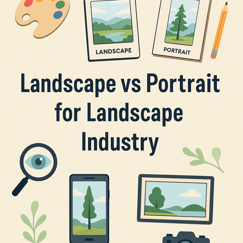 Landscape vs Portrait for Landscape Industry